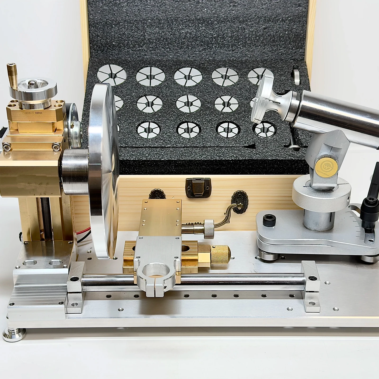 Watch repair lathe tool adhesive abrasive disc silver wheel compass