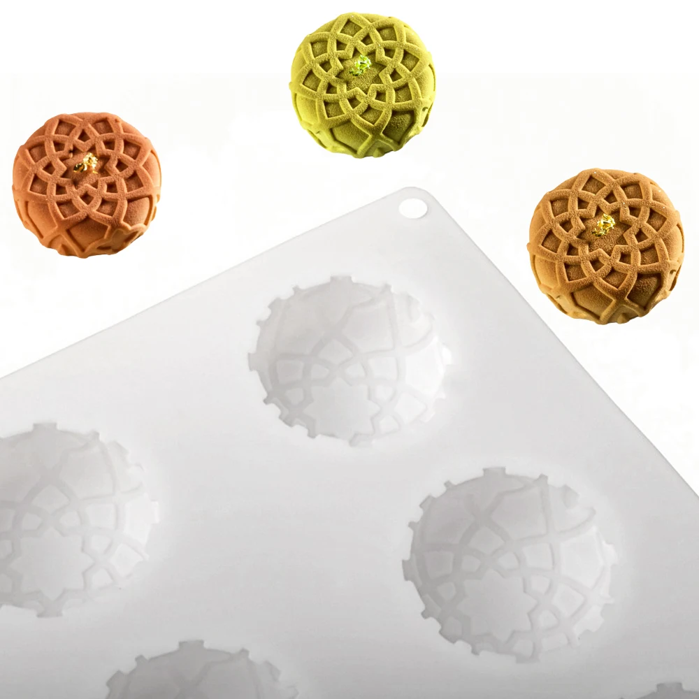 12 cavidades dahab mousse sobremesa molde de silicone redondo mini bolo molde de chocolate chá da tarde sobremesa molde de cozimento