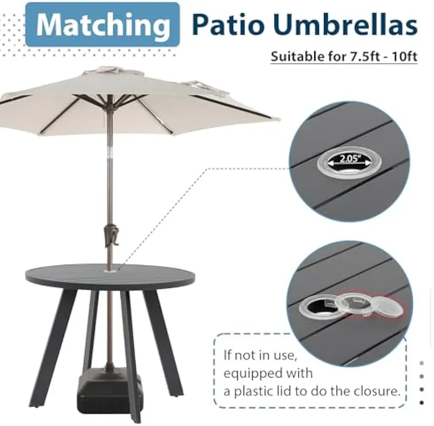 Juego de comedor al aire libre, muebles de Patio con juego de sillas apilables para 4 y mesa de comedor, 5 piezas