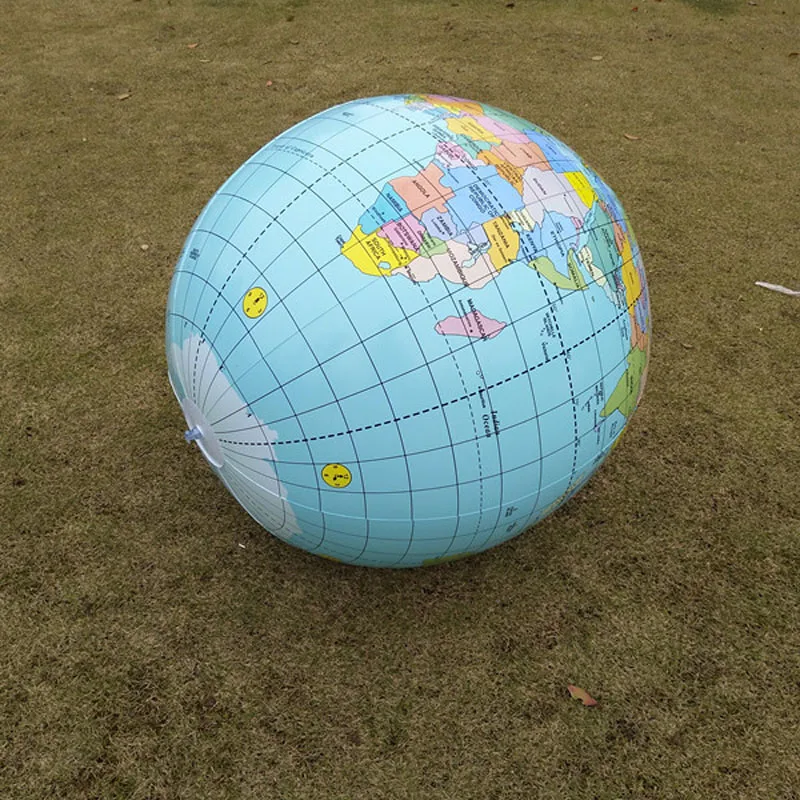 Mongolfiera gonfiabile da 90 cm puntello didattico versione inglese mappa gonfiabile palla geografia per bambini illuminazione giocattolo per bambini