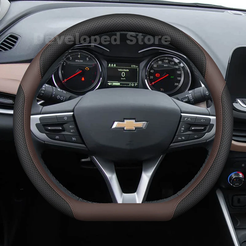 Non Slip Leather Car Steering Wheel Cover For Chevrolet Trax RS 2025-2012 Auto Steering Wheel Chevrolet Equinox 2025 Accessories