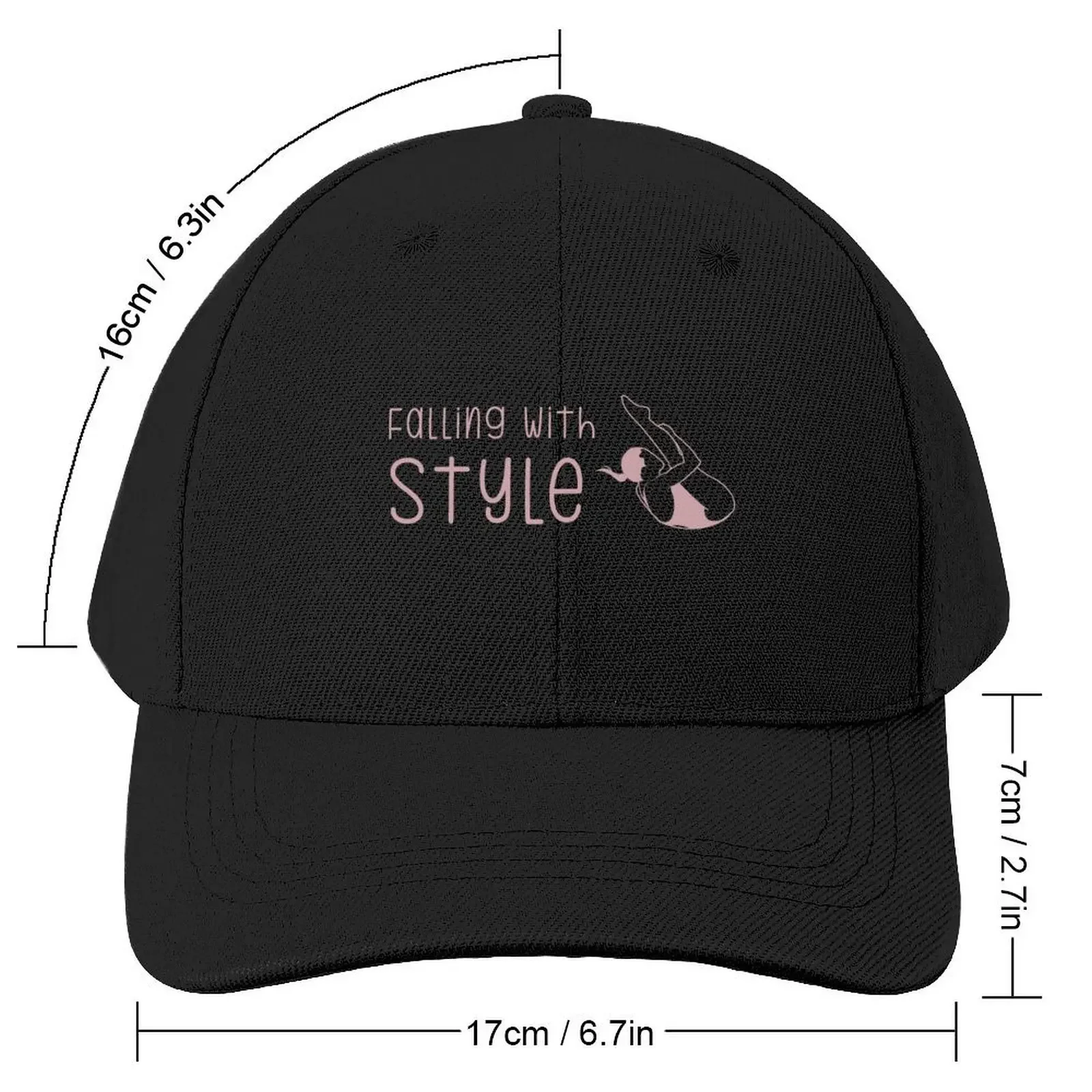 Diver falling with style horizontal Baseball Cap Beach Outing Beach Bag Sunhat Men's Caps Women's