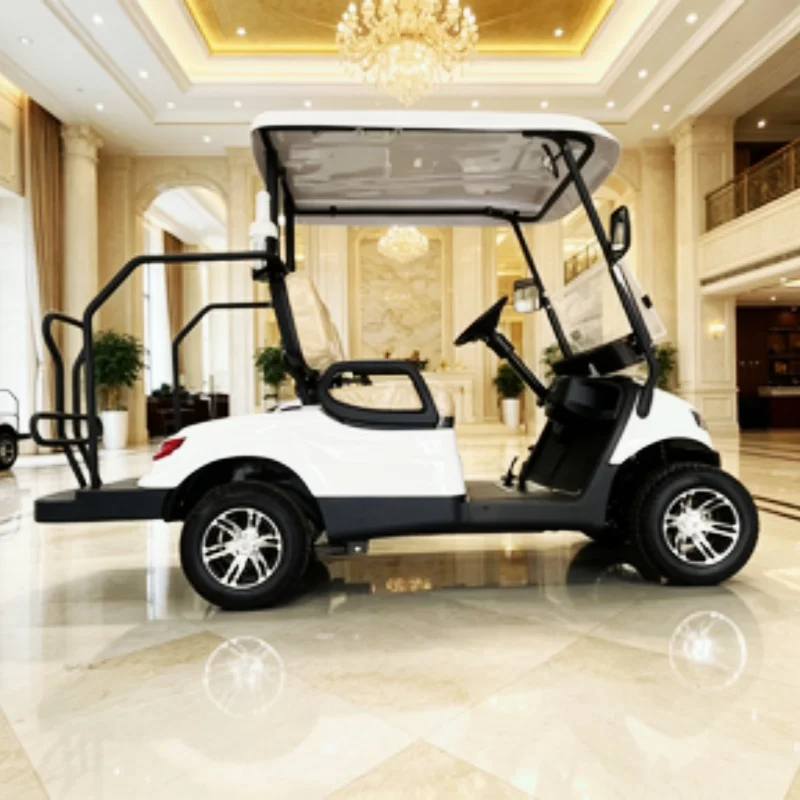 Hot Sale Off Road 60V Golf Car 5000W Electric Golf Cart Lithium Battery Off-Road Tires Front Bumper Golf Bag Straps And Basket