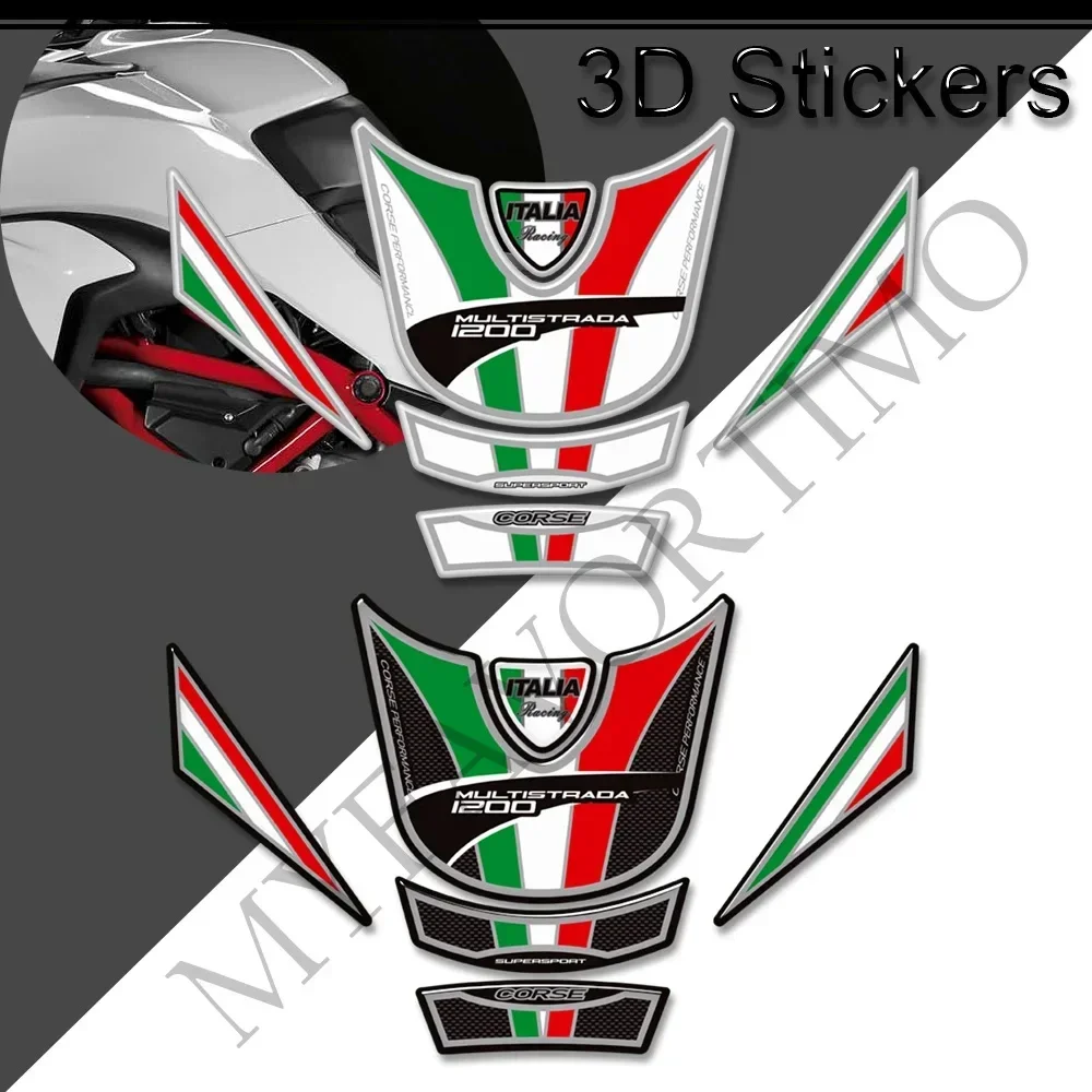 Stickers Stickers Tank Pad Grips Gas Stookolie Kit Kniebeschermer Voor Ducati MULTISTRADA 1200 S 1200 S