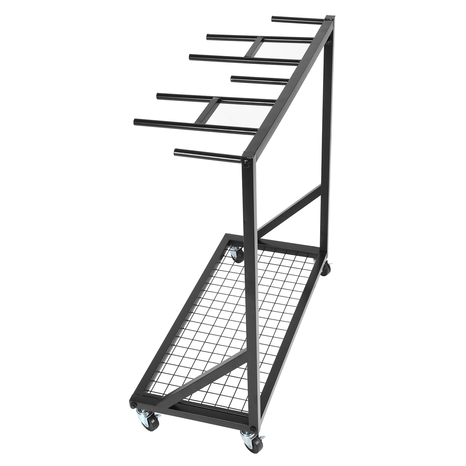 

Tennis Racket Storage Rack with Wheels Rolling Mobile Sports Equipment Cart