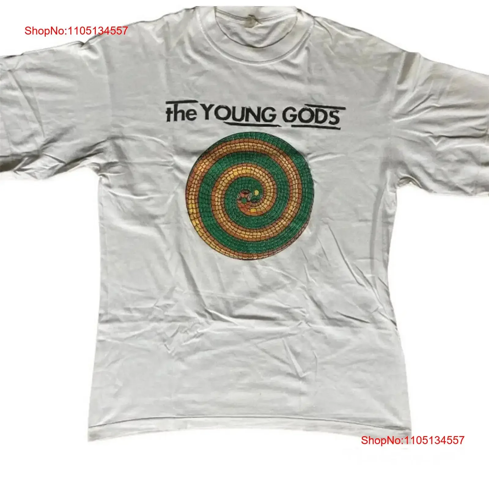 

The Young gods chemise vintage 90s white shirt EN502 vintage Washed Slightly streetwear Stretched Unisex Soft designer clothes