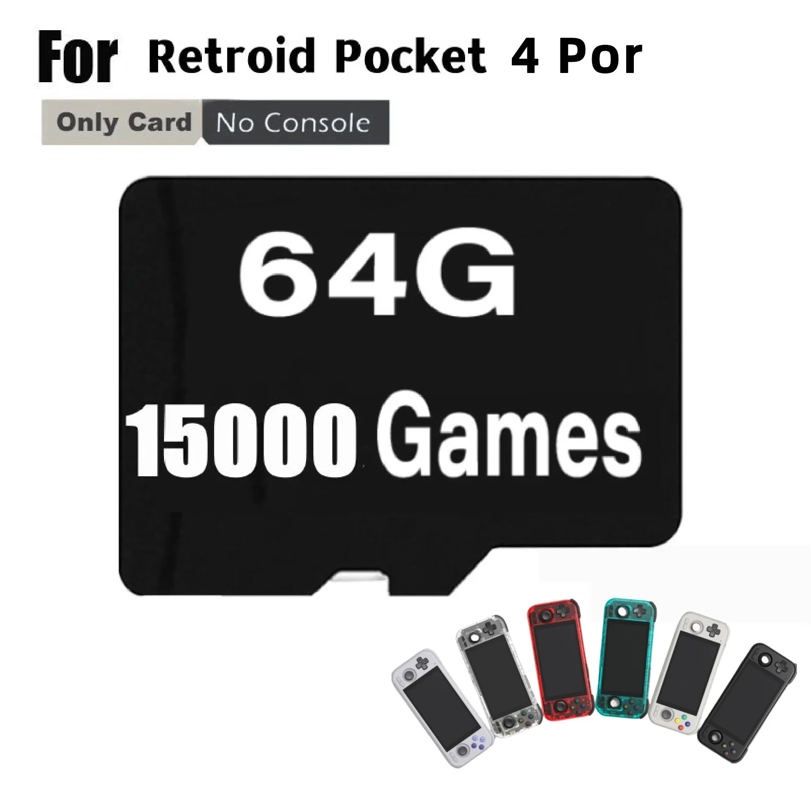 لـ Retroid Pocket 4 Pro TF بطاقة ريترو المحمولة بطاقة SD محملة مسبقًا 70000 ألعاب 450 PSP ألعاب 480 PS2 GANES 512GB سيارة الذاكرة
