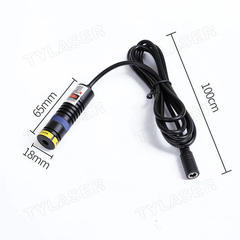 Imagem -03 - Localizador Focalizável D18 65 mm 488nm 10mw 20mw 30mw 60mw Módulo de Linha Laser Livre com Adaptador da ue para a Máquina de Corte de Pedra de Madeira