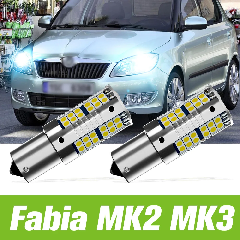 

2pcs For Skoda Fabia 2 MK2 3 MK3 2011-2019 LED Daytime Running Light DRL 2012 2013 2014 2015 2016 2017 2018 Accessories