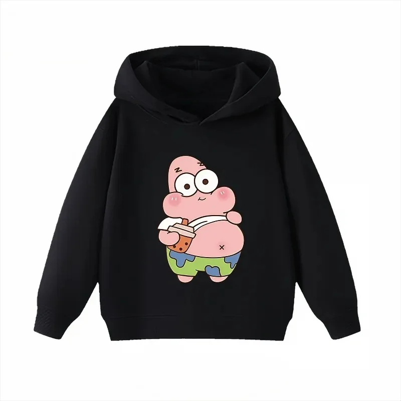 

Cute Starfish Anime Pattern Print Popular Children's Cute Hooded Hoodies and Pullovers Autumn and Winter Warm Clothes