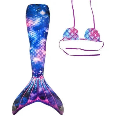 New Kids Adult Swimming Mermaid Tail Girl Mom Cosplay Mermaid Costume Children Party Gift Fantasy Swimsuit with Monofin Fin image 4