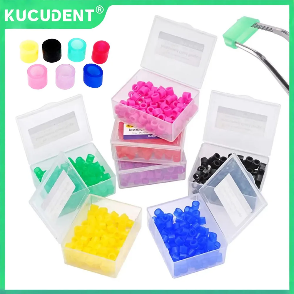 

100 шт. кольца для стоматологических кодов, многоцветные автоклавируемые универсальные силиконовые кольца для инструментов с цветовым кодом, круглые стоматологические лабораторные инструменты