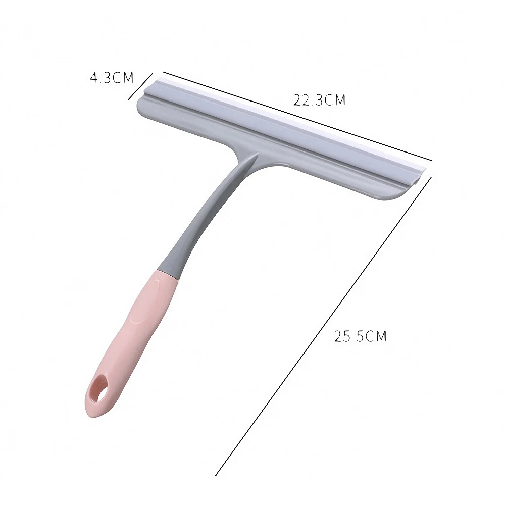 6 Styles Silicone Non-Slip Glass Wiper Cleaner Scraper Blade Squeegee Household Window Cleaning Tool for Kitchen Bathroom