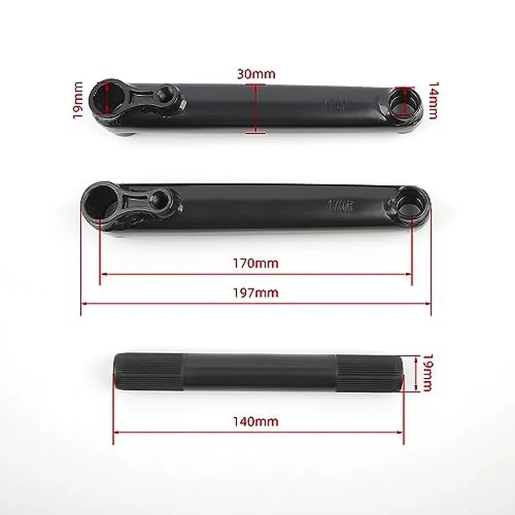 For Heavy Use Riding 48T Bicycle Crankset 19mm Axle Crank Precision for Fit Bicycle Parts Optimized Power Transmission