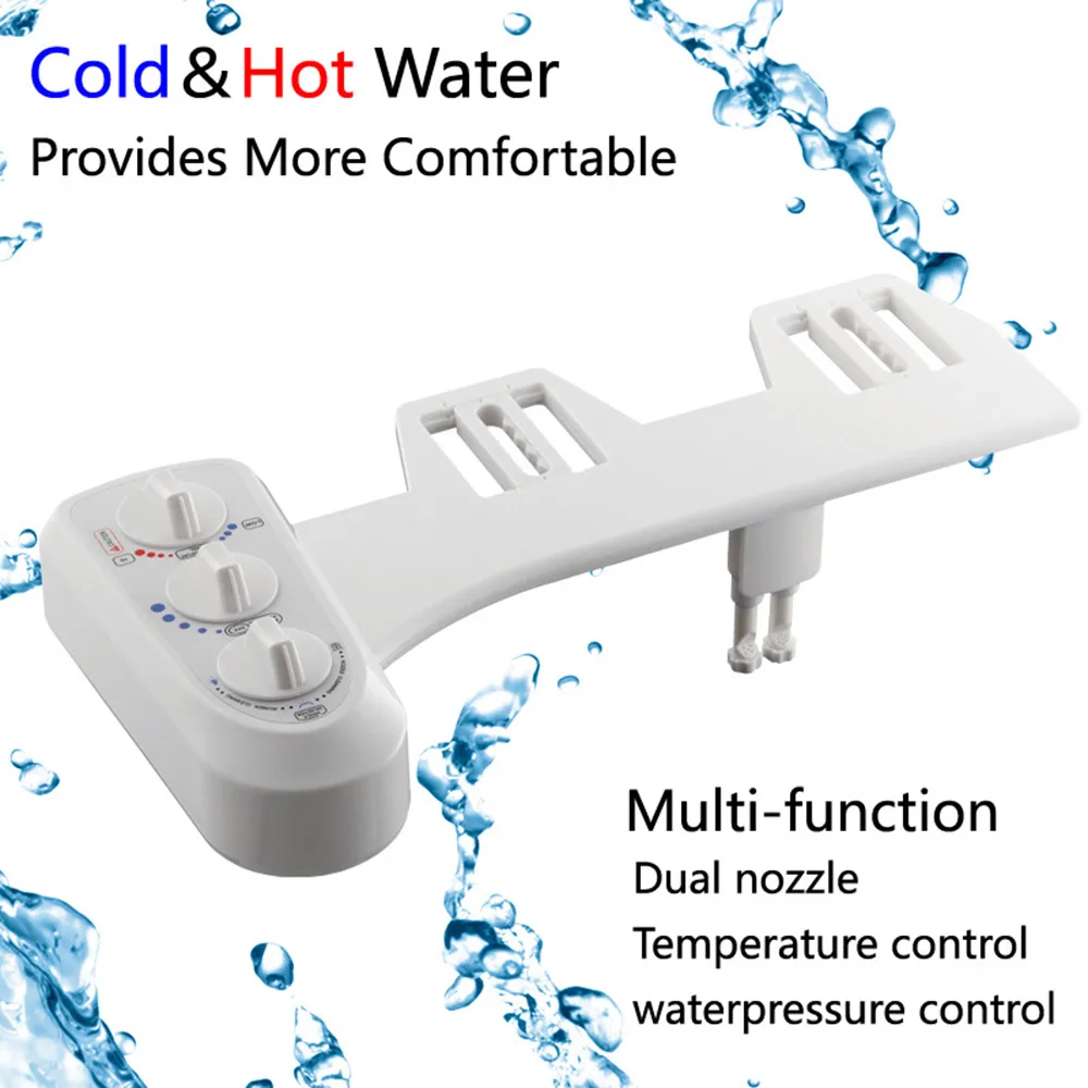 Hot Cold Bidet & Body Works Toilet Bidet Seat Warm Water Bidet Attachment Water Temperature Controlled Cleaning Bidet Spray Butt