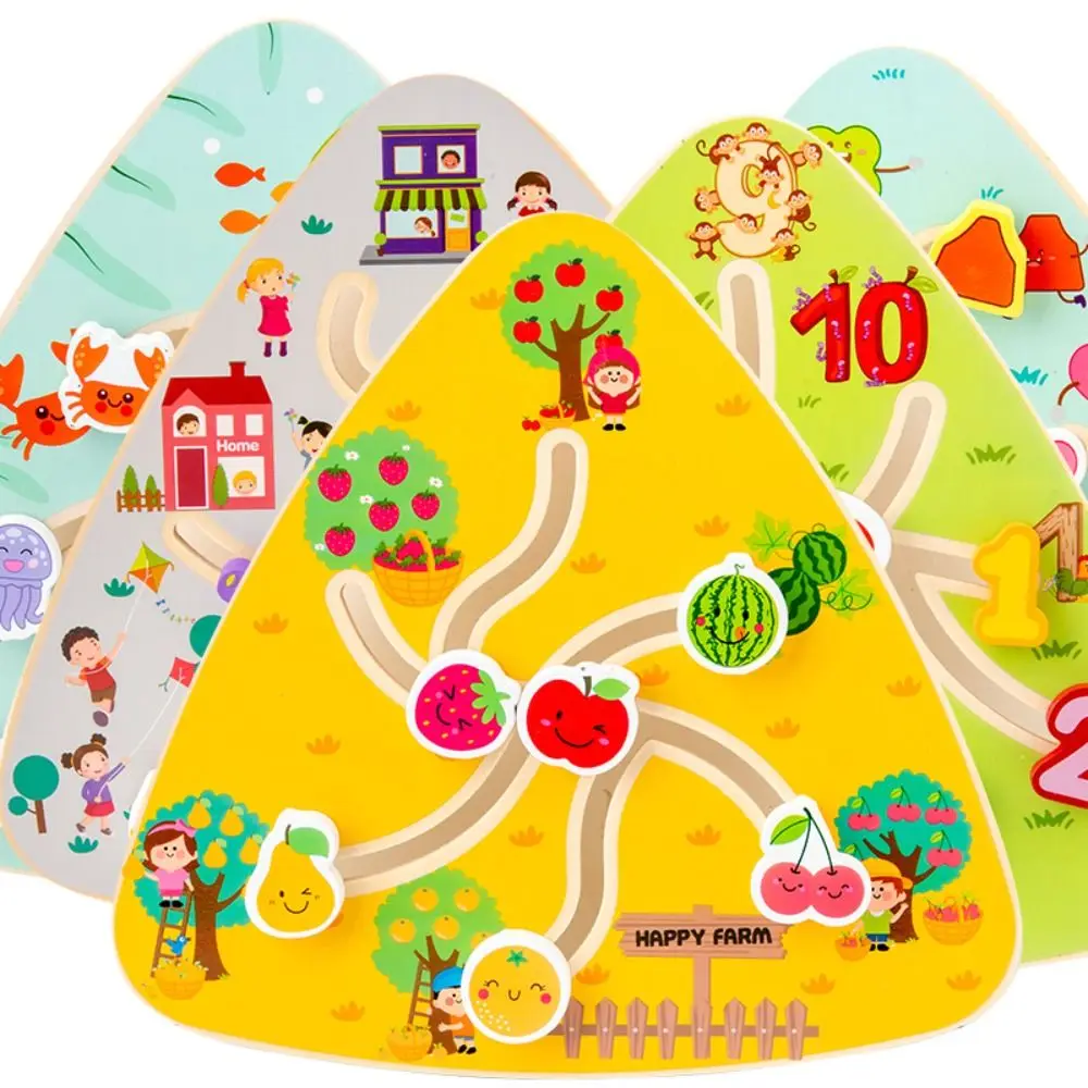 Labirinto per bambini in legno Tavola da passeggio Educazione precoce Tavole per labirinto Montessori multiuso Montessori portatili