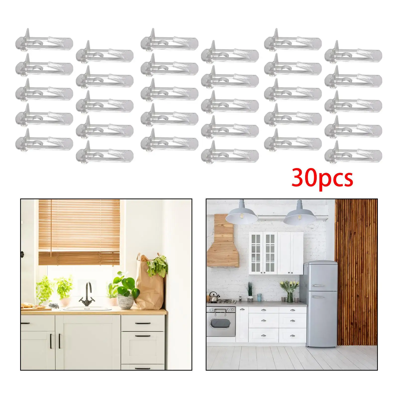 30x Shelf Pins Easy to Install DIY Shelf Studs Shelf Pegs for Entertainment Centers Bookcases Wardrobe Cabinet Kitchen Furniture