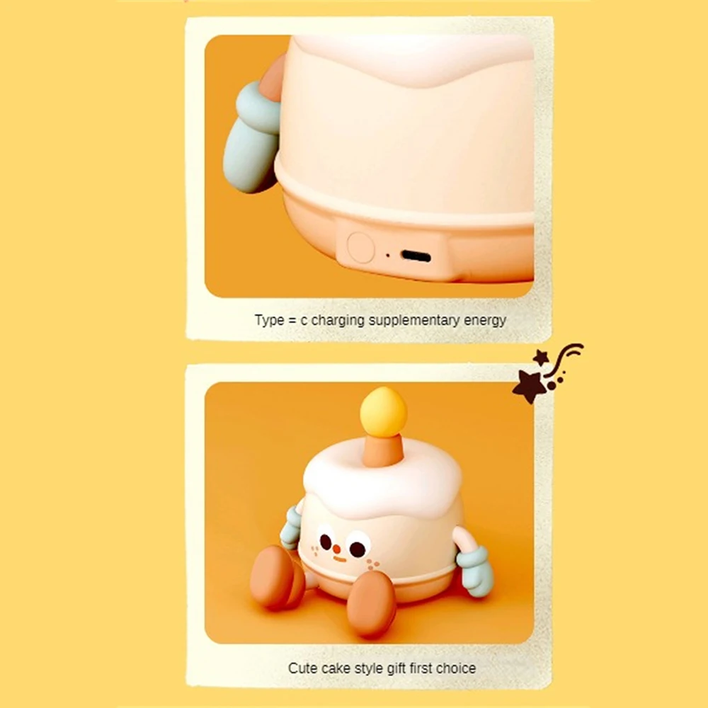 Portable Night Light Functional Lovely Decor Innovative Design Sensor Activation Bedside Companionship Ambient Lighting Unique