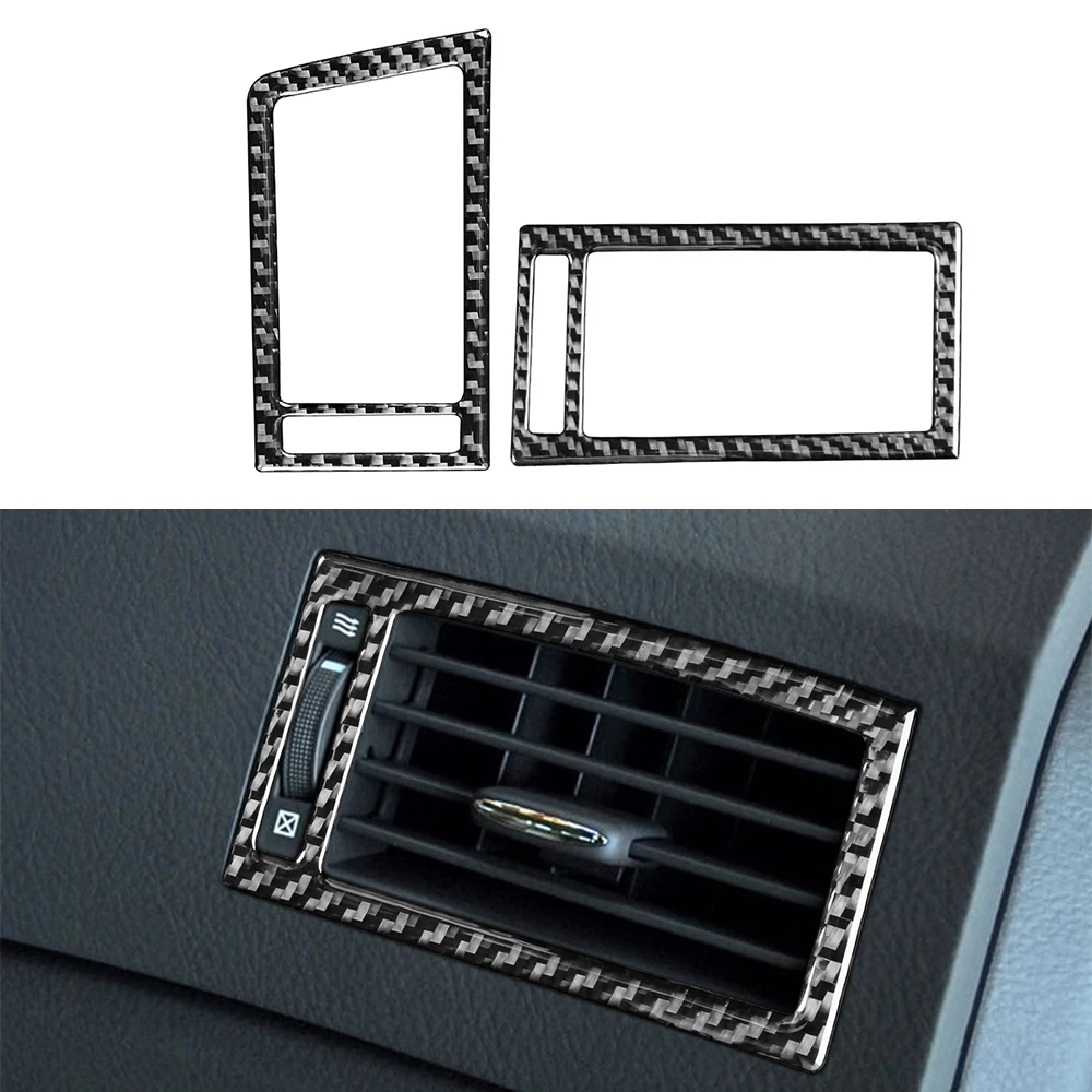 for Lexus GS 2006-2011 Center Console Side Air Outlet Vent Cover Trim Sticker Decal Car Interior Accessories Carbon Fiber