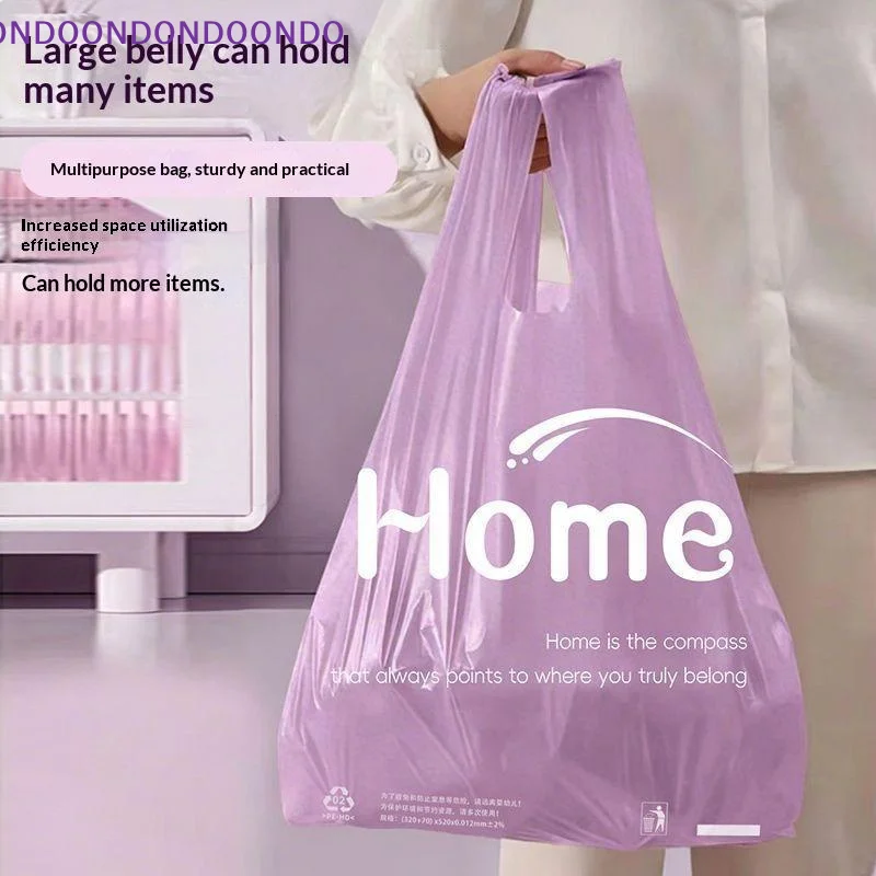 Strong Load Bearing Thick Trash Bags 30/50Pcs Leakproof Tear Resistant PE Garbage Sacks for Kitchen Office Commercial Use