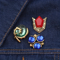 Zeldas Hylian Shield Brooch Pins Majora's Mask Spiritual Stones Master Sword Badge Brooches Lapel Pin Jeans Shirt Bag Jewelry