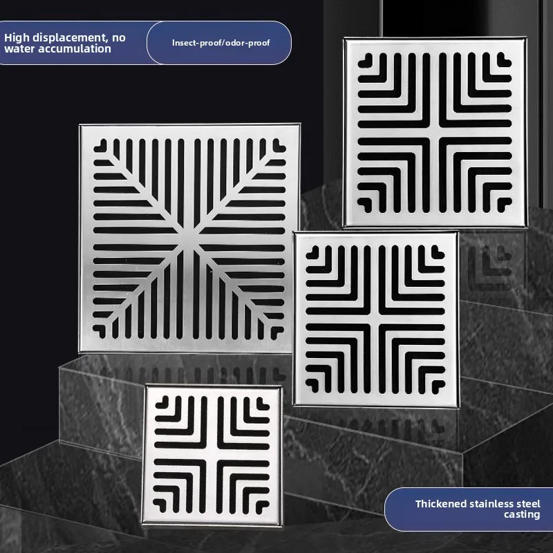 

Наружный садовый трап из нержавеющей стали 304 с защитой от запаха и засоров, напольный слив для двора с большим расходом воды