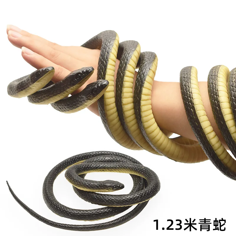 1.23m Fake Realistic Rubber Snake Simulation Anaconda Scary Halloween To Scare Birds Props Prank Trick Accessories