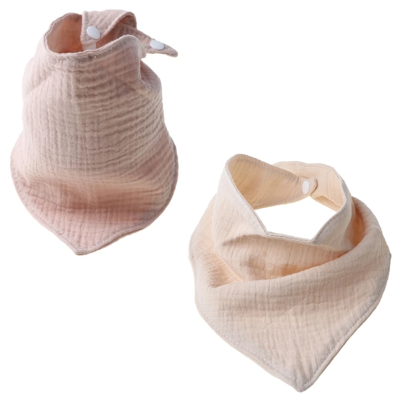 for Scarf Soft Cotton Gauze Solid Color Breathable Saliva Towel Baby Feeding Drool Bib Newborn Absorbent B