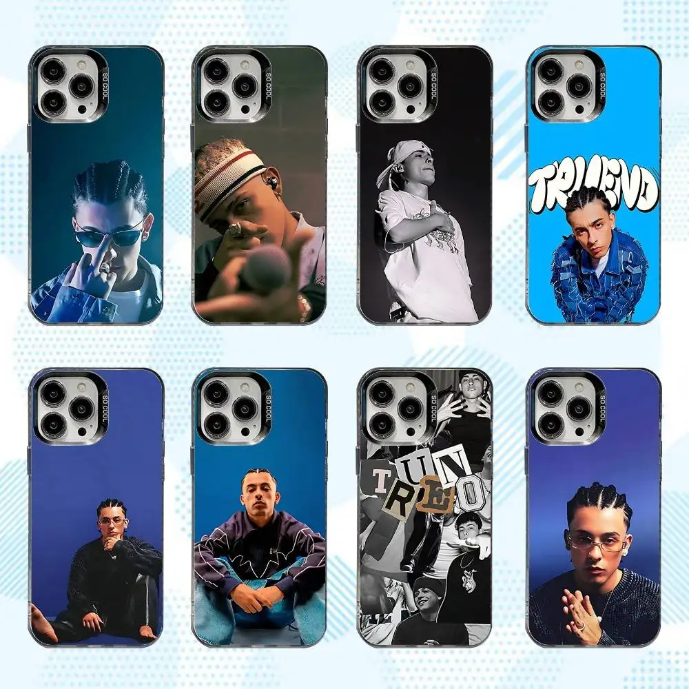

Phone Case For iPhone 16,15,14,13,12,11,Mini,Pro,SE,MAX T-Trueno Rapper White Matte Shockproof Cover
