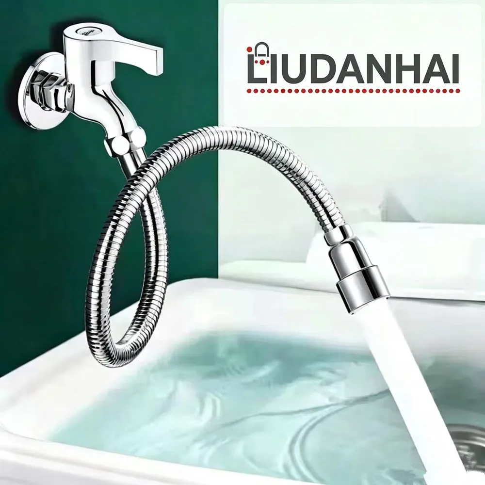 Stainless Steel 360° Universal Faucet Extender Anti-Splash Head Nozzle Aerator Bendable Sink Extension Hose Kitchen Accessories