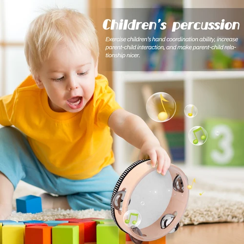 Imagen 2 del producto Kit de instrumentos de percusión de mano para niños, 11 piezas, portátil, iluminación Musical