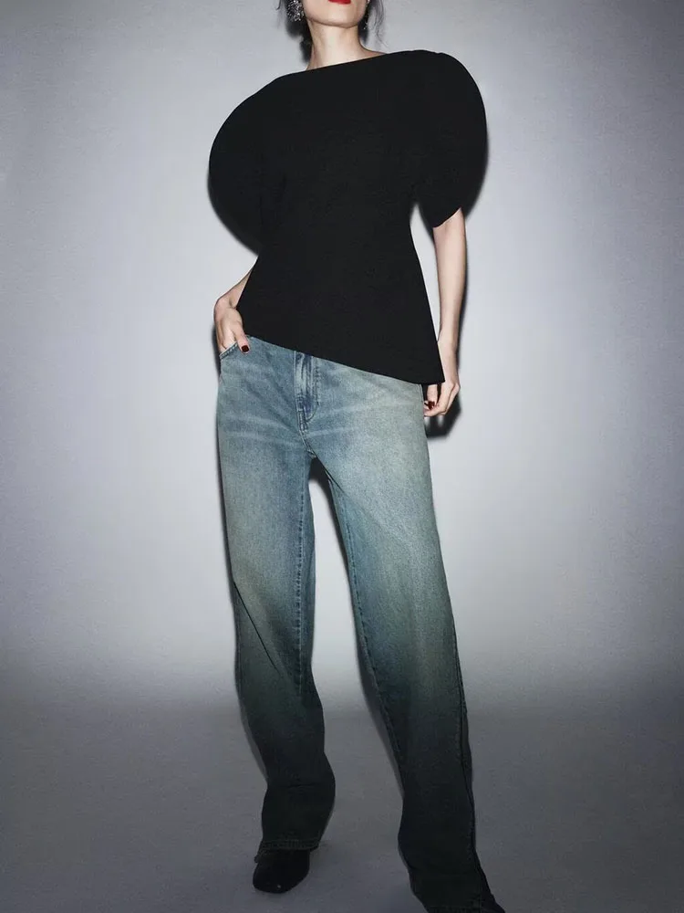 Faionable round Ne Bubble ort Sve Top da donna Comodo All-Match Sle Nuovo arrivo Inverno 2025 Maglieria