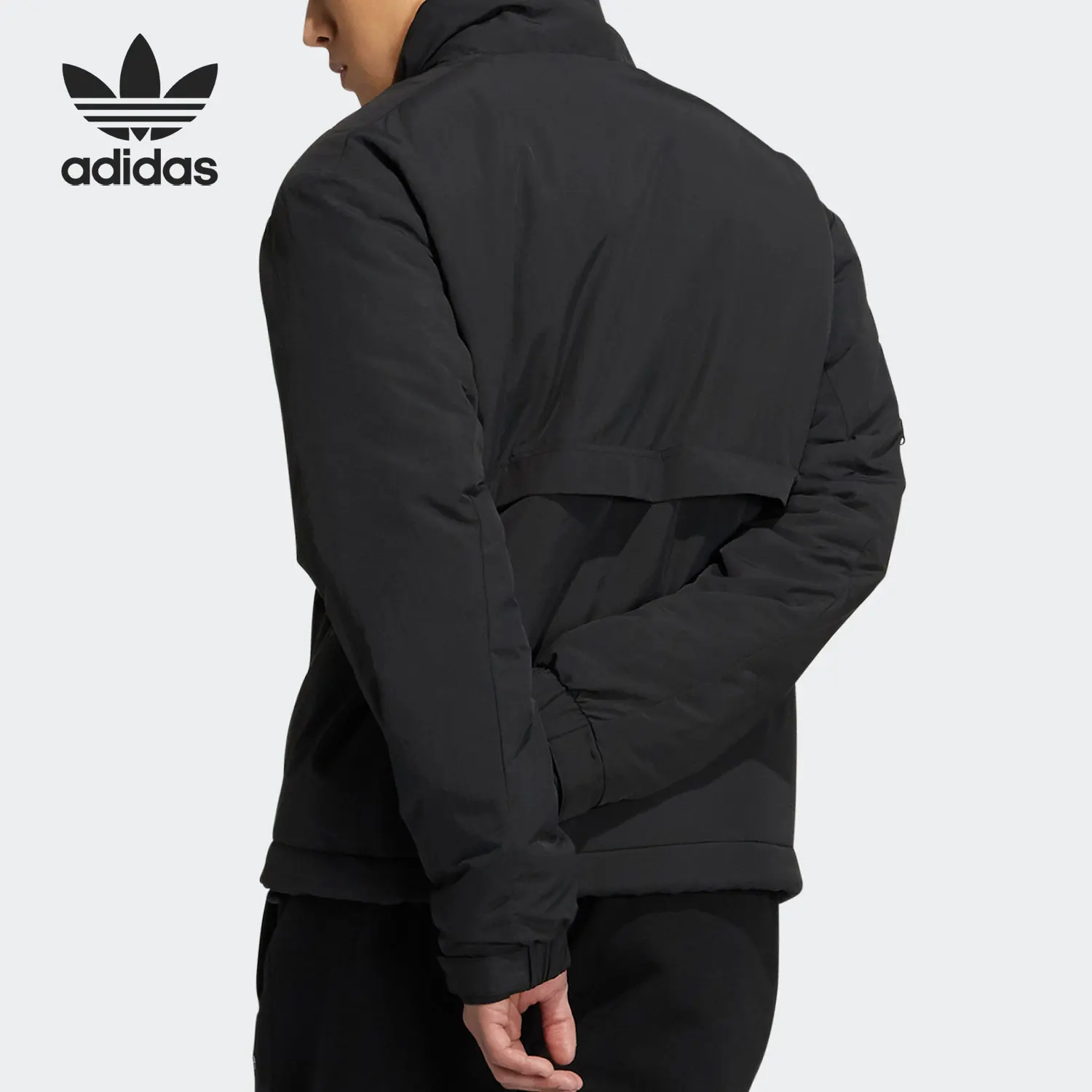 Adidas genuine clover men's workwear stand collar sports warm cotton jacket H66011