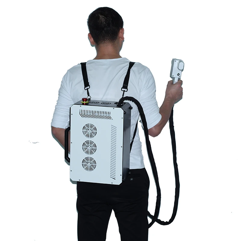 Portable handheld fiber laser cleaner cleaning machine rust removal and oil removal paint peeling