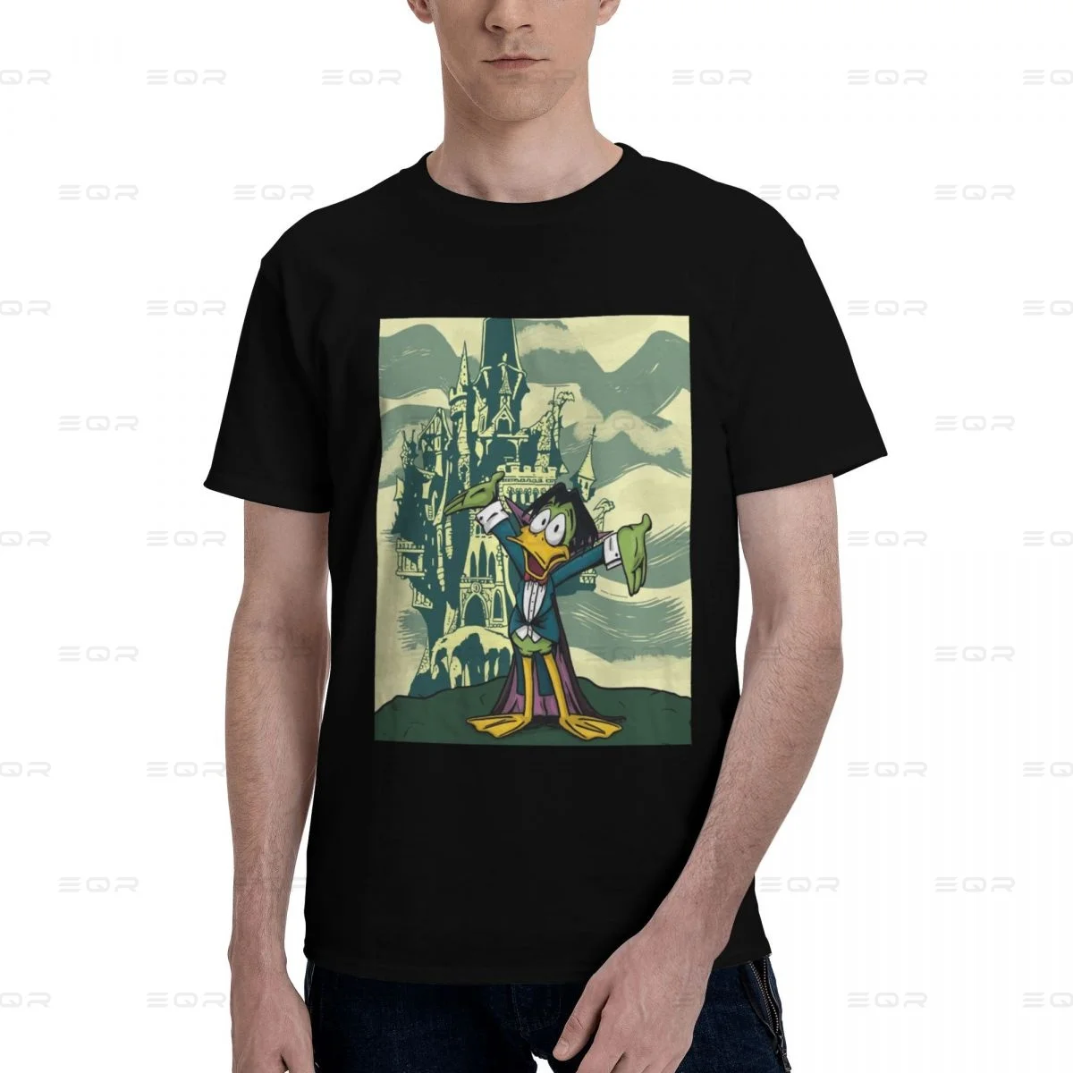 Count Duckula Vampire Lord The Castle Straight Men's round neck T-shirt,Tee Shirt Short Sleeve Novelty all the year round Gift