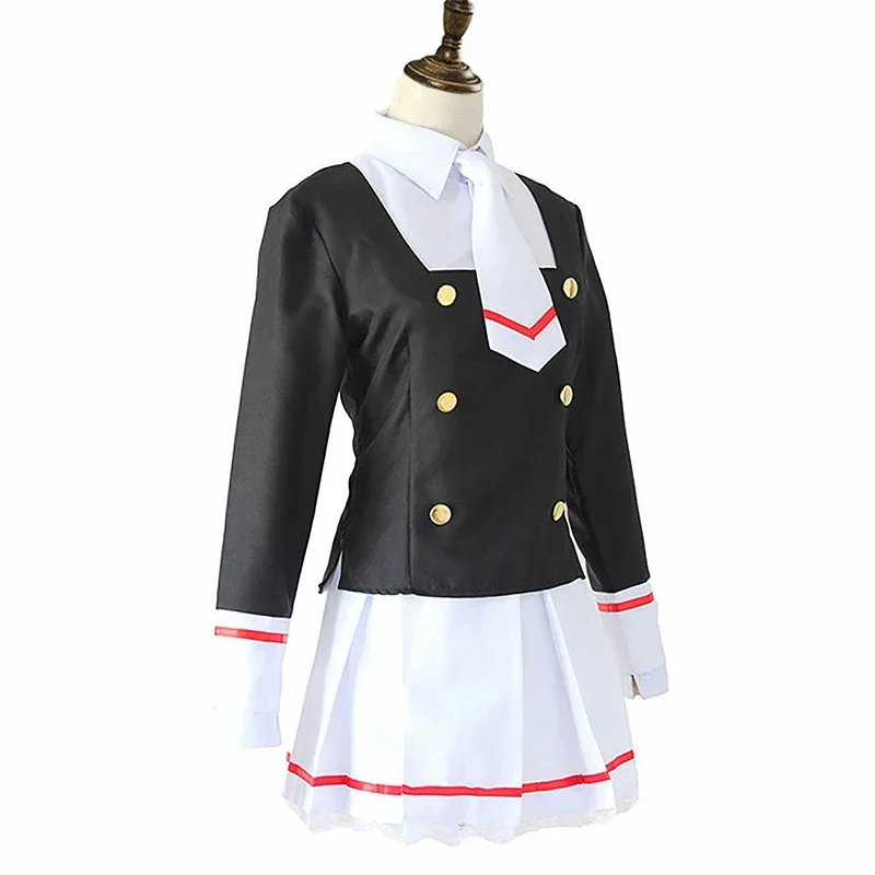 Kinomoto Sakura Cosplay Kostuum Anime Kaart Captor Sakura Vrouwen Girl School Uniform Jas Rok Stropdas Halloween Cosplay Kostuums