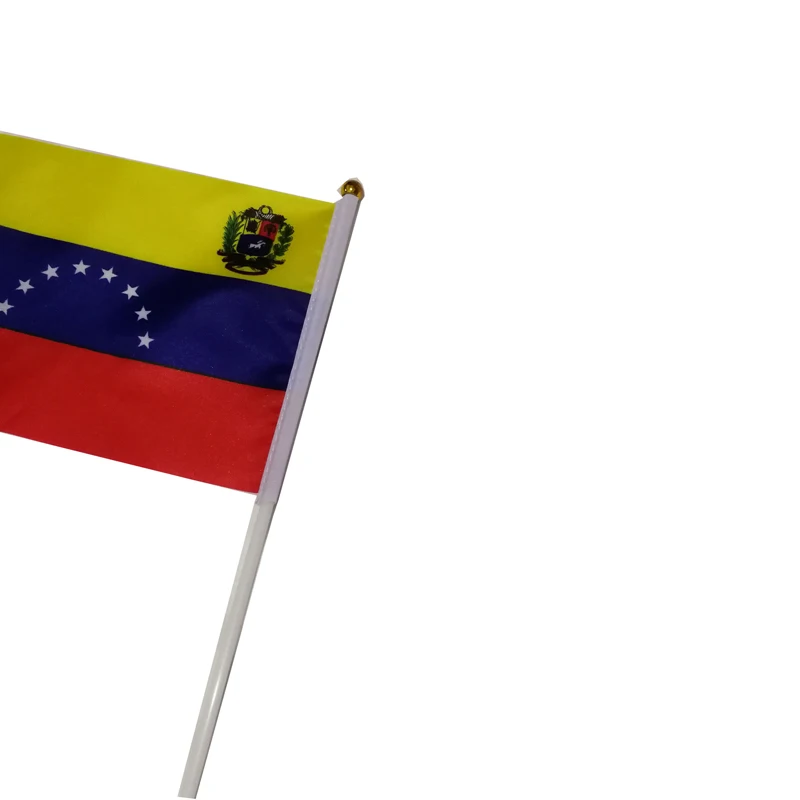 10 Pcs/lot Venezuela Hand Waving Flags 14x21cm Venezuela Flag Wholesale 10 Pcs per Lot