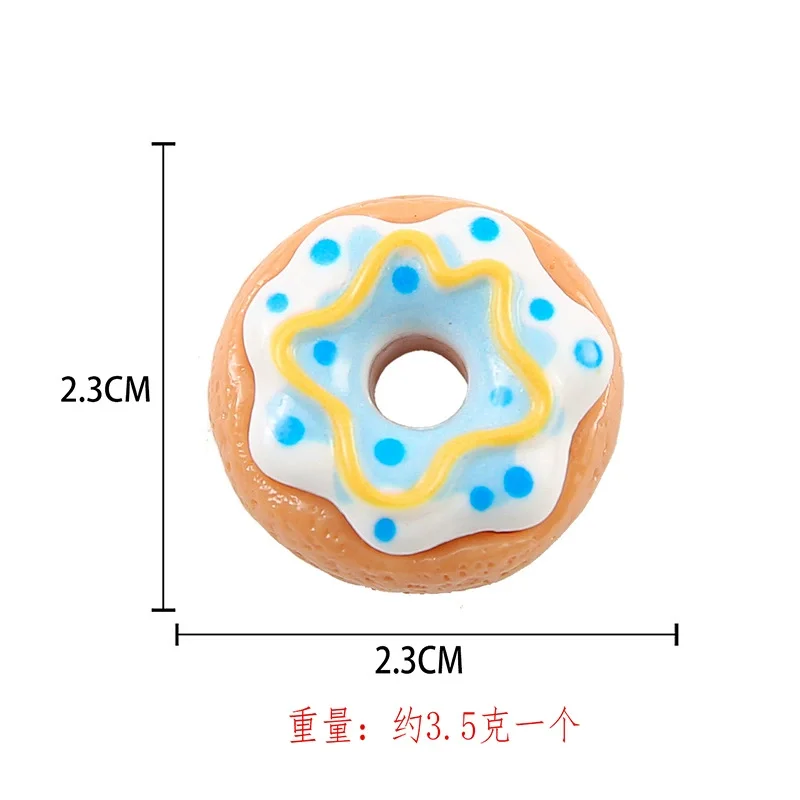 8 stücke Kawaii Neue Nette Mini Donut Flache Rückseite Harz Cabochons Scrapbooking DIY Schmuck Handwerk Dekoration Verzierungen Zubehör – Detail 8