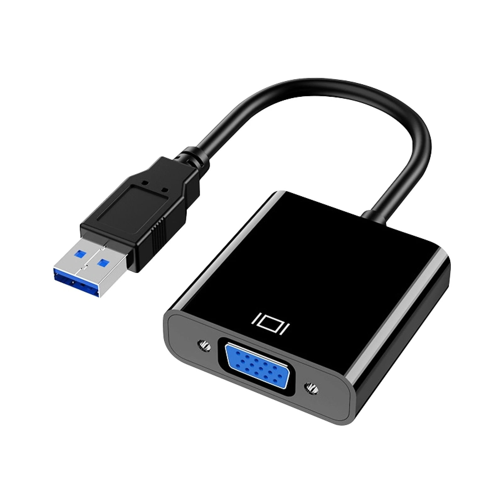 HW-1501 USB 3.0 to VGA TV HD Video Converter, Line length: about 19cm