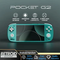 Consola de juegos portátil Retroid Pocket G2 Android 15 5,5 pulgadas 1080P pantalla AMOLED 5000mAh Joystick de efecto Hall consola de juegos RP G2