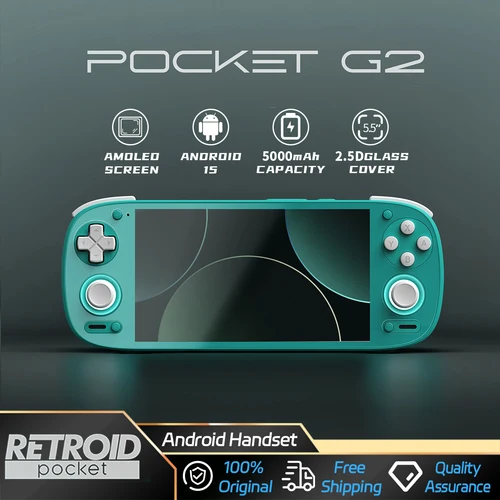 Consola de juegos portátil Retroid Pocket G2 Android 15 5,5 pulgadas 1080P pantalla AMOLED 5000mAh Joystick de efecto Hall consola de juegos RP G2