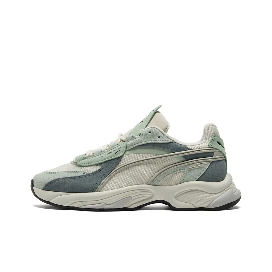 PUMA Rs Connect Buck Fabric Cushioning Abrasion Resistant Lightweight Low top Casual Shoes Unisex Ice Green 382710-01