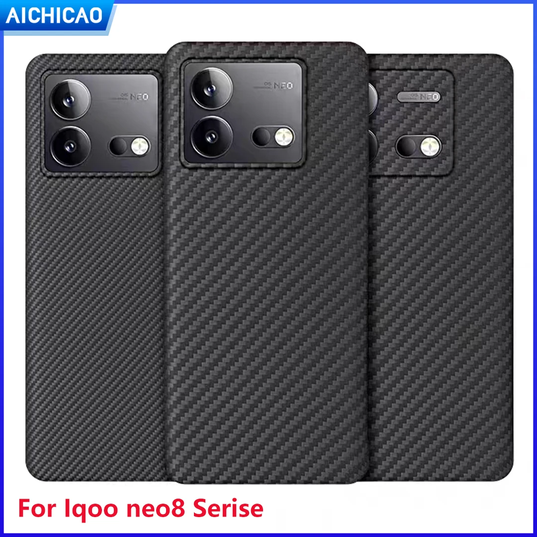 ACC-Carbon Real Carbon Fiber Case For vivo iQOO Neo 8 Neo8 Pro Aramid Fiber Super Thin Ultra Thin Ultrathin Light Cover