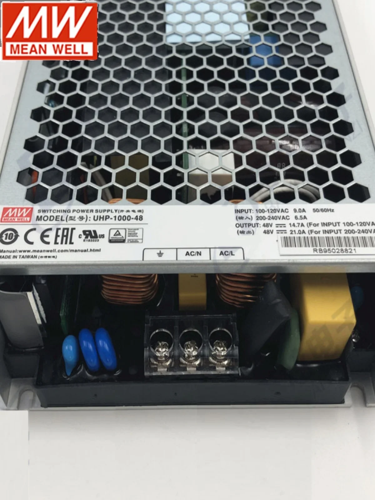 Taiwan Mingwei UHP-1000 Switching Power Supply 12V24V36V48V 1000W Fanless PFC Ultra-thin