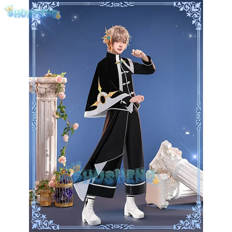 

Game Cardcaptor Sakura lixiaolang cosplay costume cloak brooch headwear accessories Halloween party Chinese style handsome set