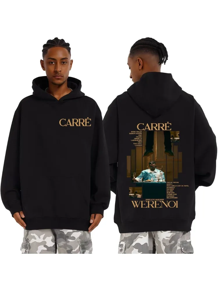 Rappeur WeRenoi Carré Album 2025 couverture sweat hommes femmes Harajuku Hip Hop haute rue à capuche confort décontracté offre spéciale sweats à capuche