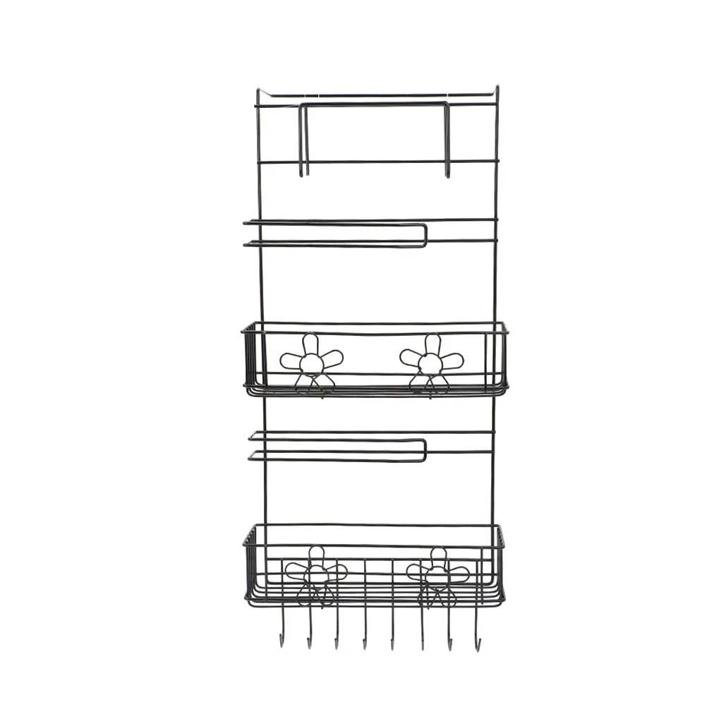 

Iron Storage Rack Refrigerator Shelf Wall Hanging Spice Rack Multifunctional Organizer For Kitchen Bathroom Living Room