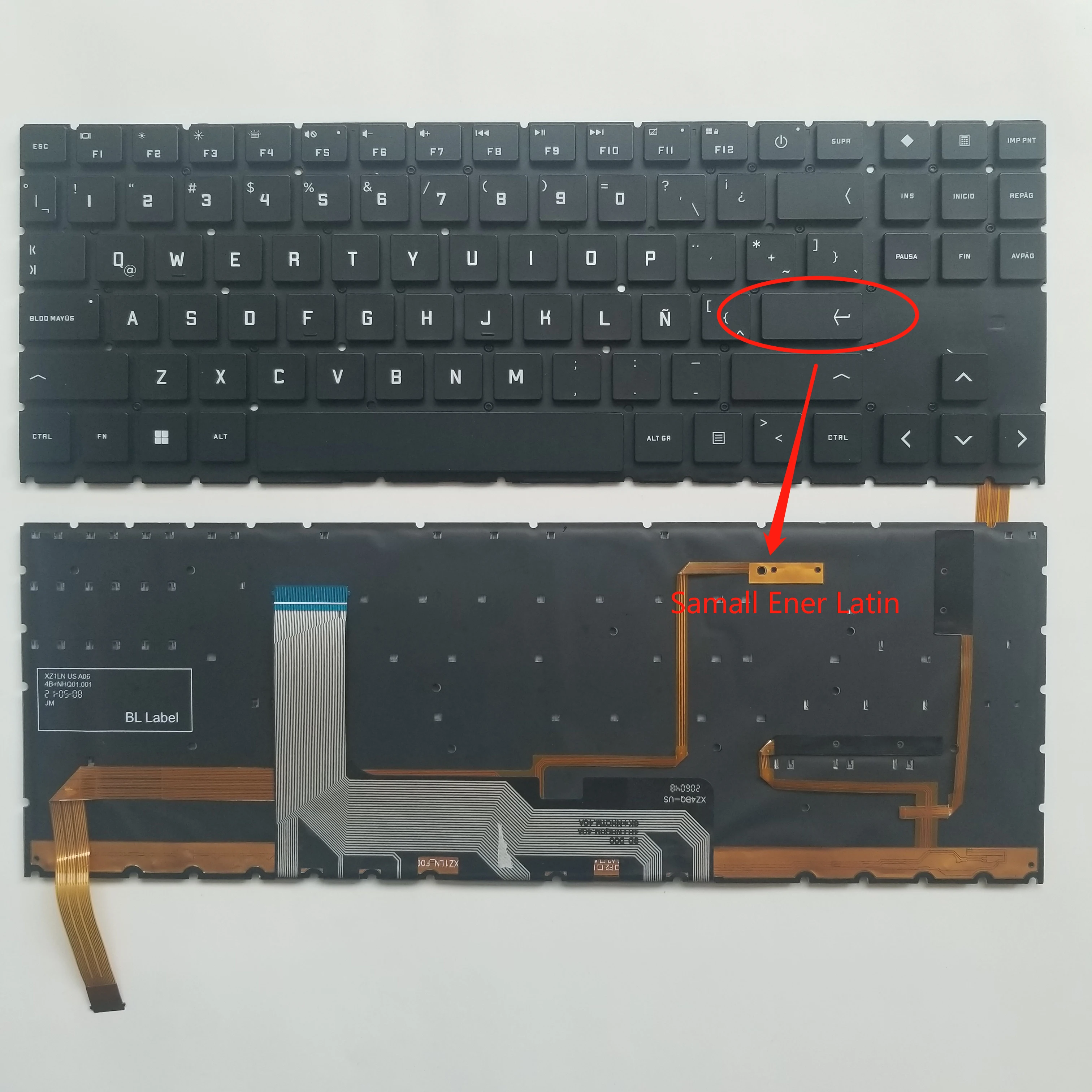 Imagem -05 - Teclado Retroiluminado Rgb para hp Oled 15 15en 15-en 15-ek Tpn-q238 Tpn-q236 16-b Q265 15-ek000 sp la Espanhol Novo