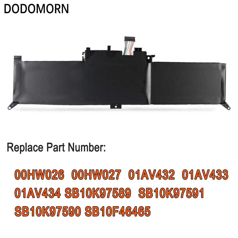 DODOMORN SB10K97590 01AV433 Laptop Battery For Lenovo ThinkPad Yoga 260 260-20GS X380 Series 00HW026 00HW027 01AV432 51Wh 3.34Ah