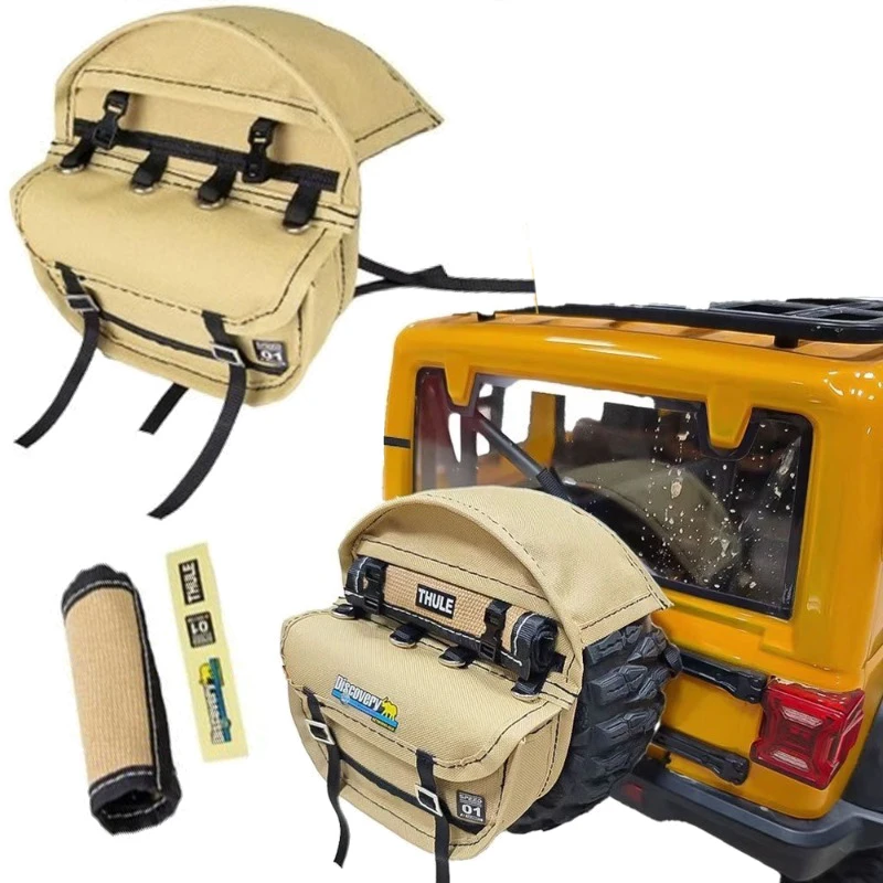 1/8-1/10 Simulated Mood Part Spare Tire Cover Decorative Backpack, Suitable for MK07, CROSSRC, Yikong, SCX10, H8H